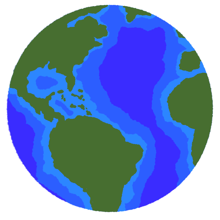 Astronomy Graphics Library illustration ofAstronomy Graphics Library illustration of the earth from the side
