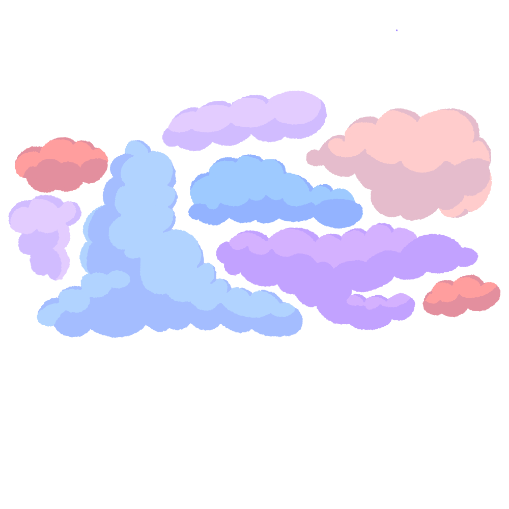 Astronomy Graphics Library illustration of the interstellar medium as cloud blobs