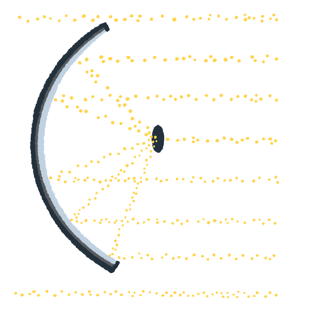 Astronomy Graphics Library illustration of the side of a telescope reflecting photos