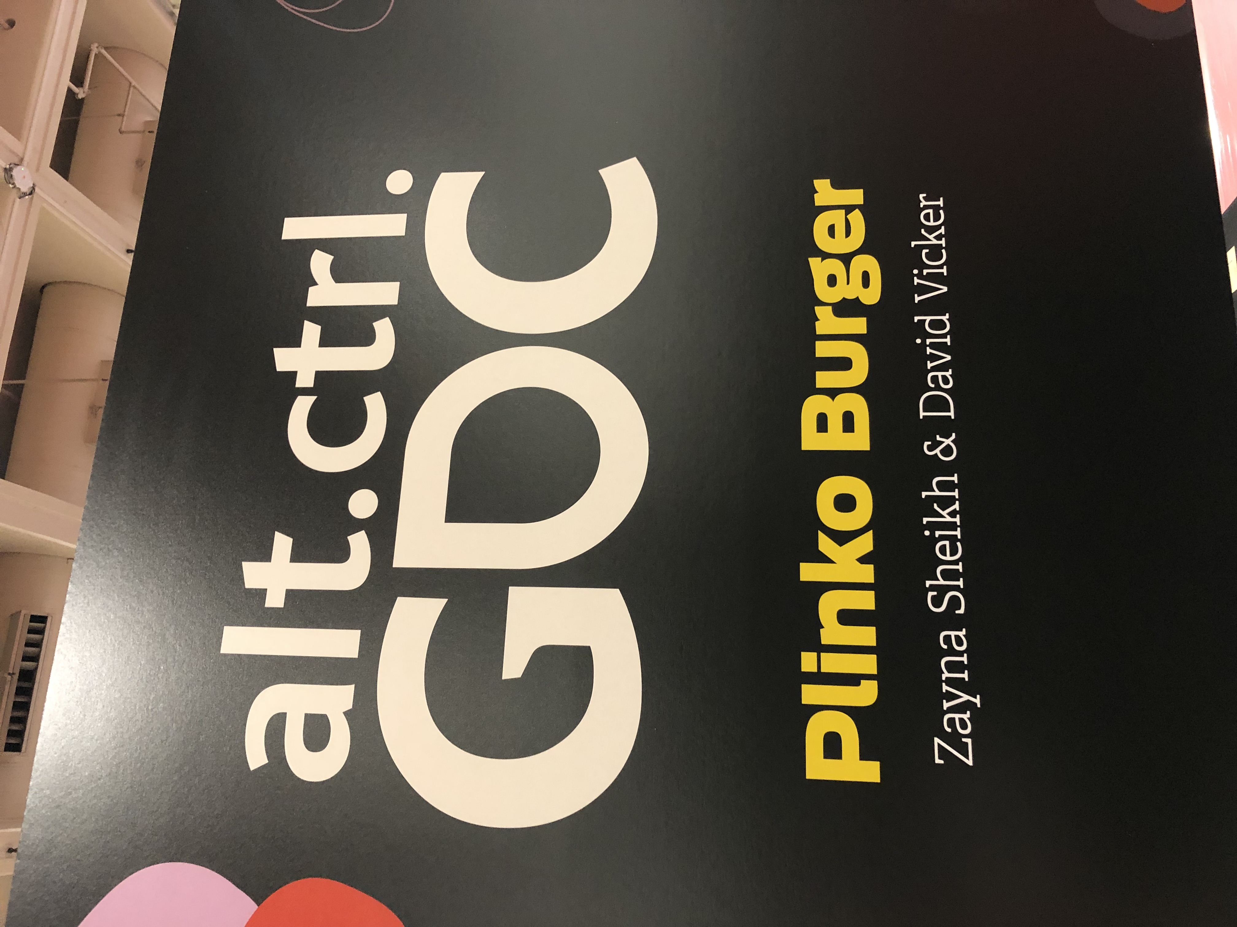 Plinko Burger GDC Sign