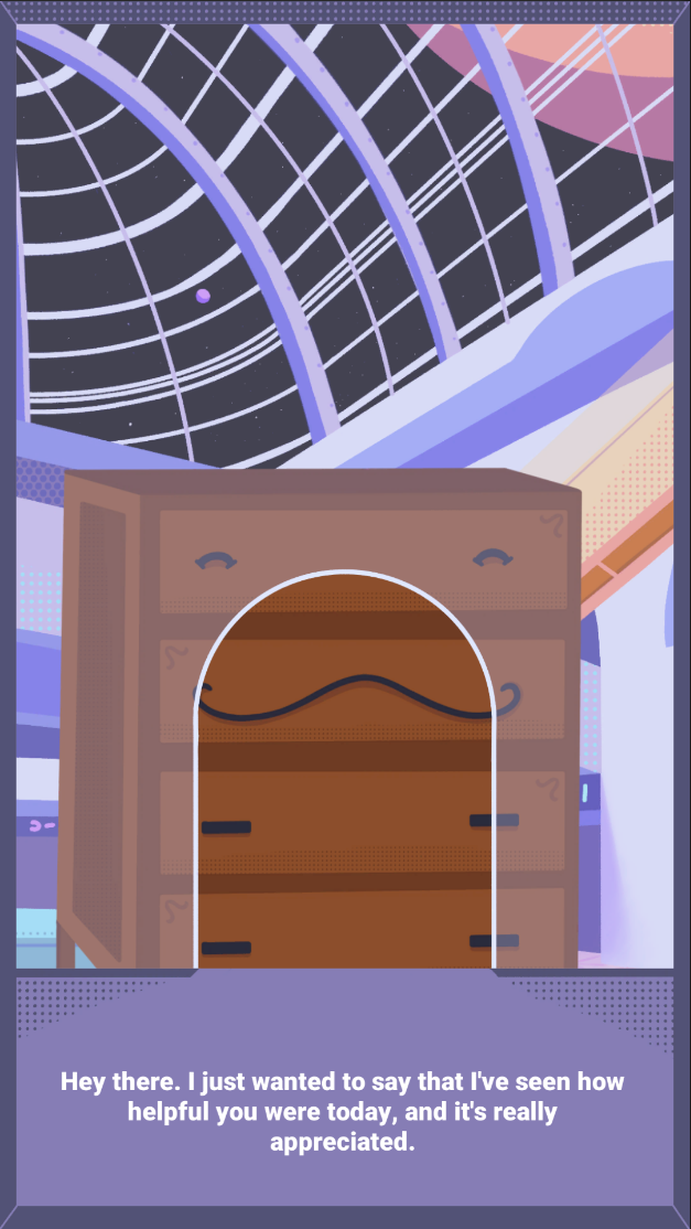 Kiosk with dresser character