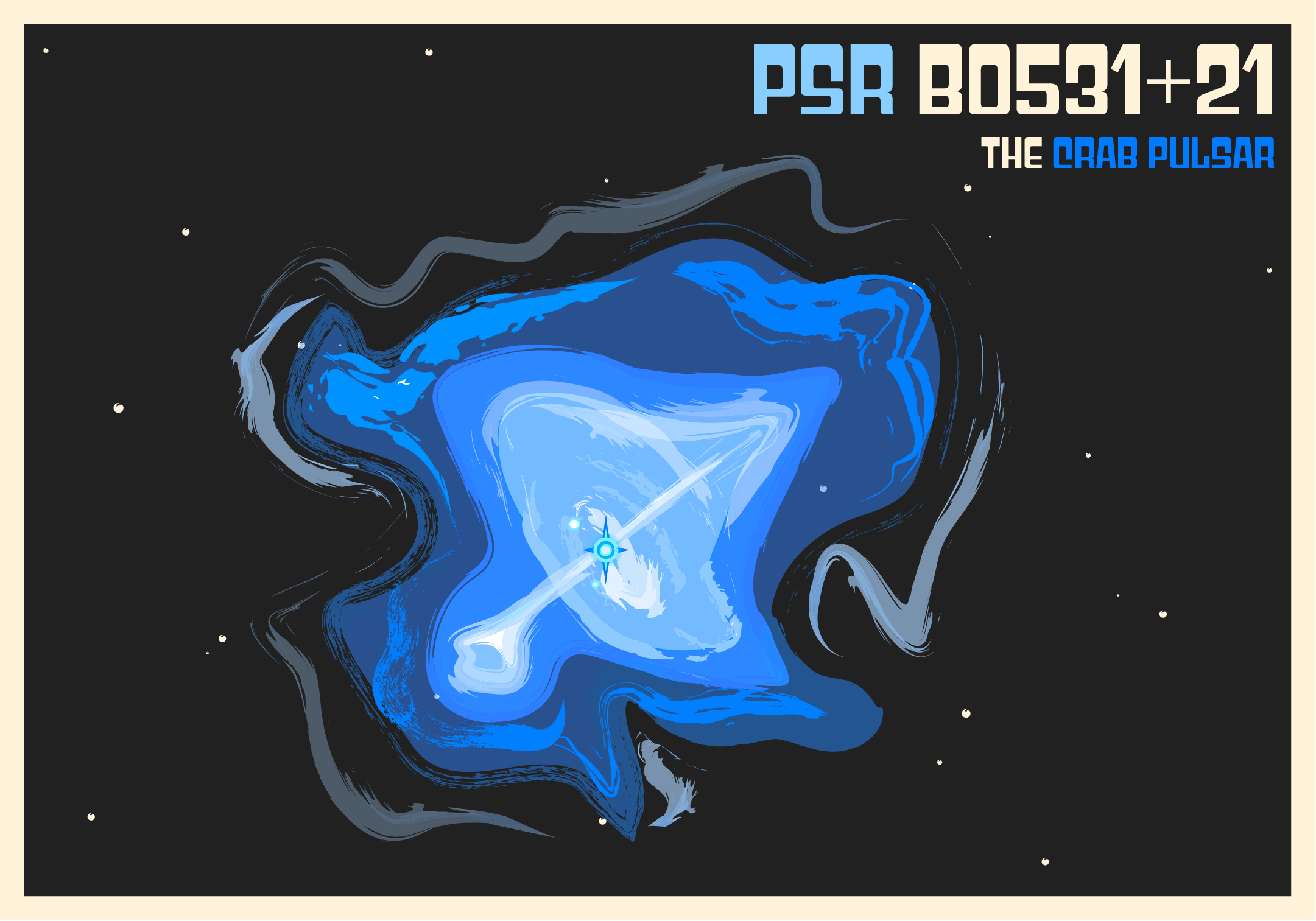 The Crab Pulsar postcard